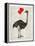 Ostrich In Love-Christopher James-Framed Stretched Canvas