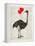 Ostrich In Love-Christopher James-Framed Stretched Canvas