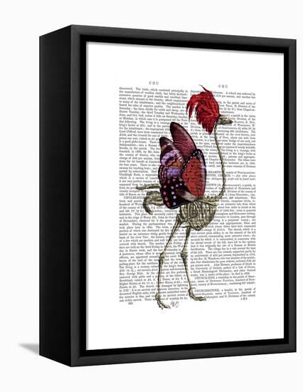 Ostrich Skeleton-Fab Funky-Framed Stretched Canvas