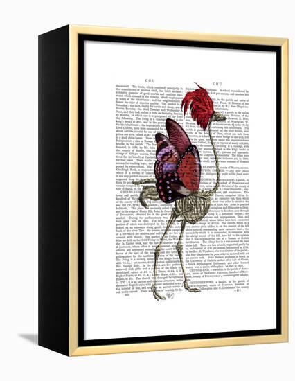 Ostrich Skeleton-Fab Funky-Framed Stretched Canvas