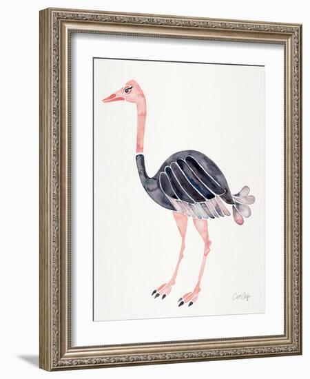 Ostrich-Cat Coquillette-Framed Giclee Print