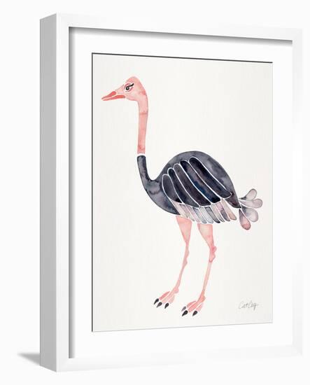 Ostrich-Cat Coquillette-Framed Giclee Print