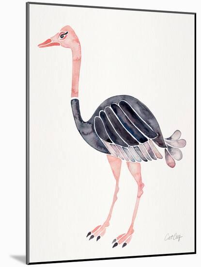 Ostrich-Cat Coquillette-Mounted Giclee Print