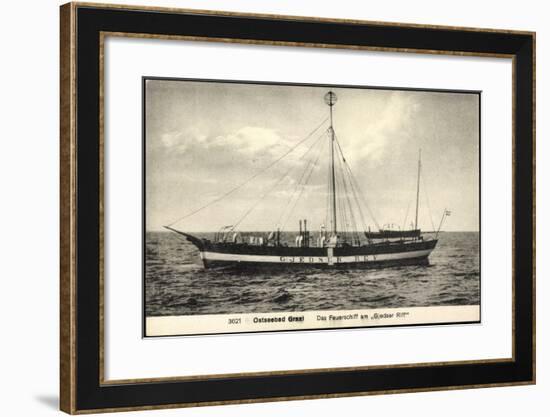 Ostseebad Graal Müritz, Feuerschiff, Gjedser Riff-null-Framed Giclee Print