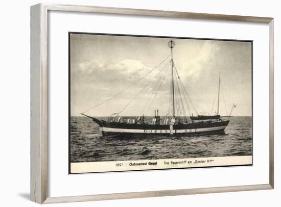 Ostseebad Graal Müritz, Feuerschiff, Gjedser Riff-null-Framed Giclee Print