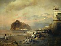 Abendlicher Strand bei Ischia. 1879-Oswald Achenbach-Giclee Print