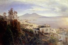 Fireworks in Naples, 1875-Oswald Achenbach-Framed Giclee Print