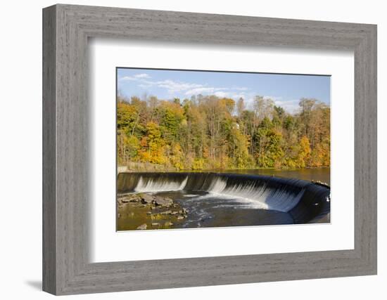 Oswego Canal at Minetto, Lock 5 Spillway, New York, USA-Cindy Miller Hopkins-Framed Photographic Print