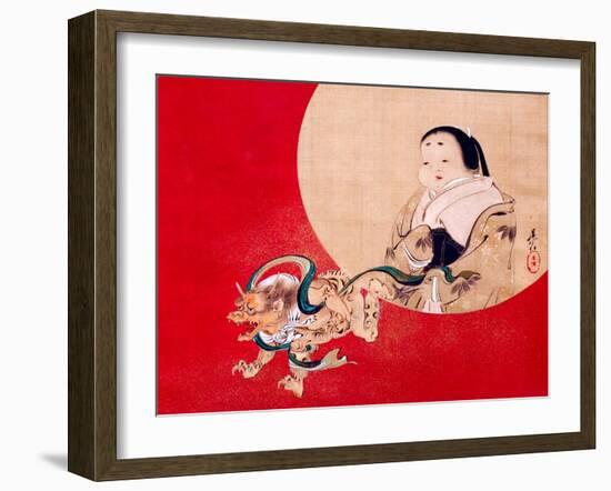 Otafuku and Demon-Zeshin Shibata-Framed Giclee Print