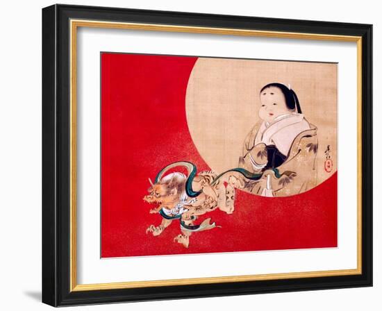 Otafuku and Demon-Zeshin Shibata-Framed Giclee Print