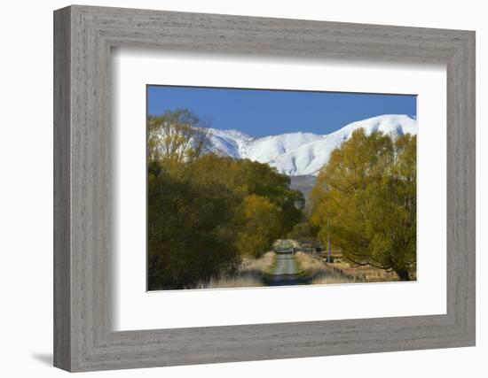 Otago Central Rail Trail , Ida Range, Central Otago, South Island, New Zealand-David Wall-Framed Photographic Print