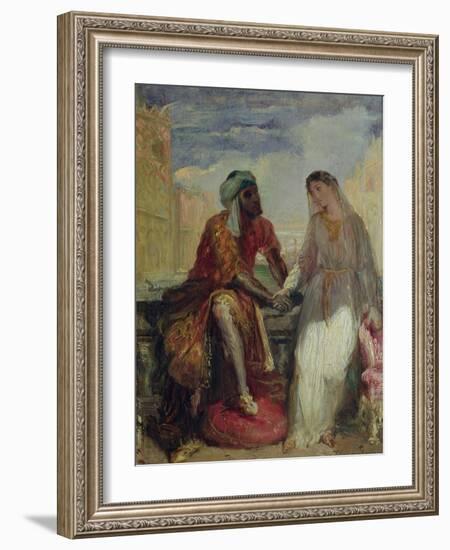 Othello and Desdemona in Venice, 1850-Theodore Chasseriau-Framed Giclee Print