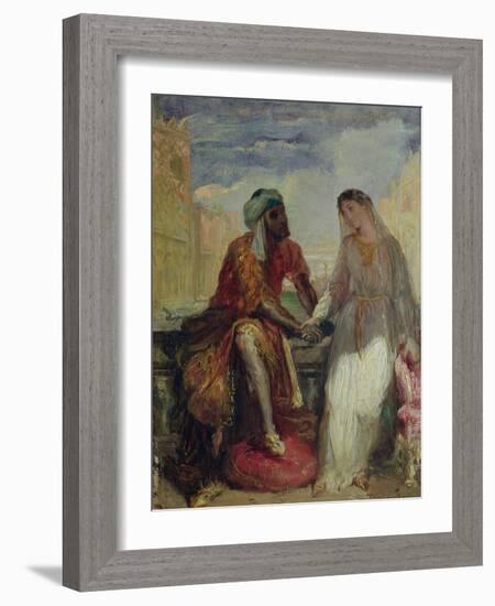 Othello and Desdemona in Venice, 1850-Theodore Chasseriau-Framed Giclee Print