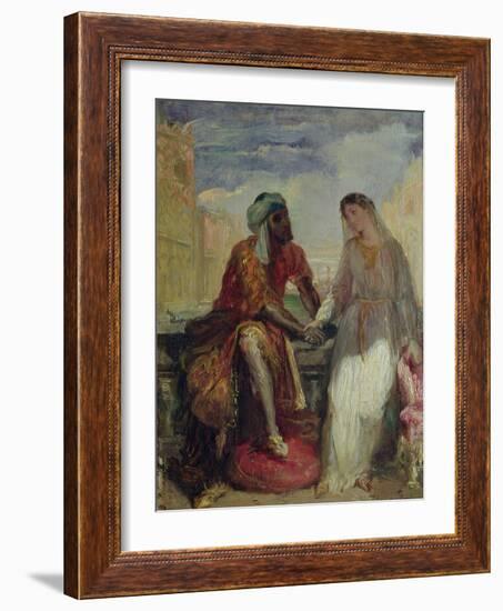 Othello and Desdemona in Venice, 1850-Theodore Chasseriau-Framed Giclee Print