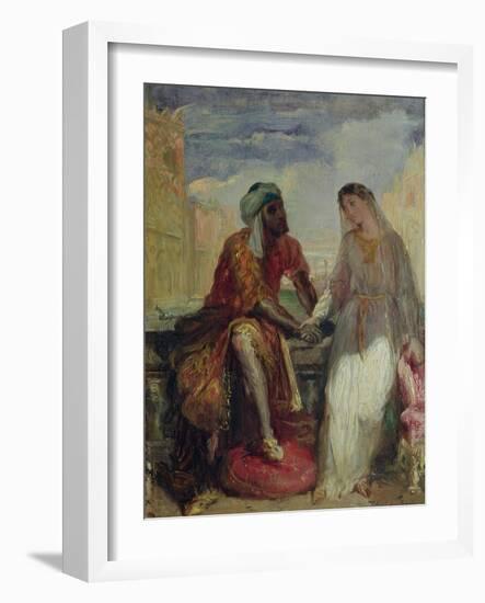 Othello and Desdemona in Venice, 1850-Theodore Chasseriau-Framed Giclee Print