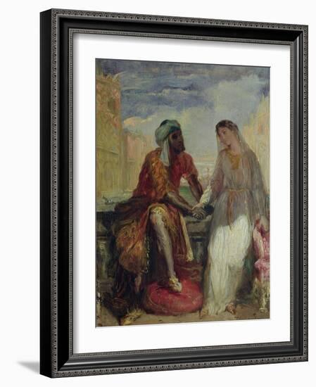 Othello and Desdemona in Venice, 1850-Theodore Chasseriau-Framed Giclee Print