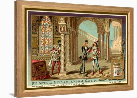 Othello Overhears Iago and Cassio-null-Framed Premier Image Canvas