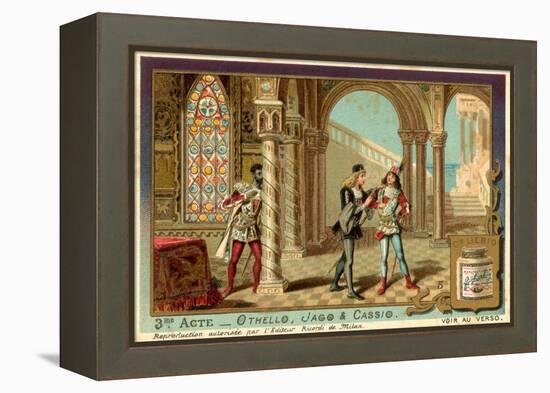 Othello Overhears Iago and Cassio-null-Framed Premier Image Canvas