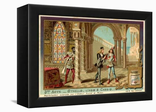 Othello Overhears Iago and Cassio-null-Framed Premier Image Canvas