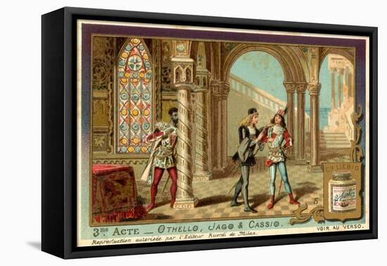 Othello Overhears Iago and Cassio-null-Framed Premier Image Canvas