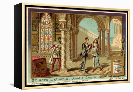 Othello Overhears Iago and Cassio-null-Framed Premier Image Canvas