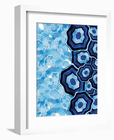 Other Half Of Blue White Agates-Jace Grey-Framed Art Print