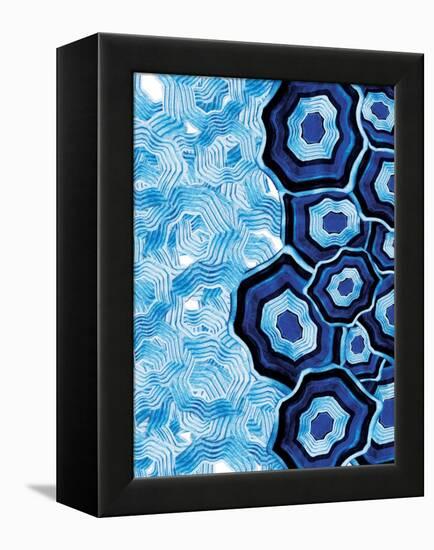 Other Half Of Blue White Agates-Jace Grey-Framed Stretched Canvas