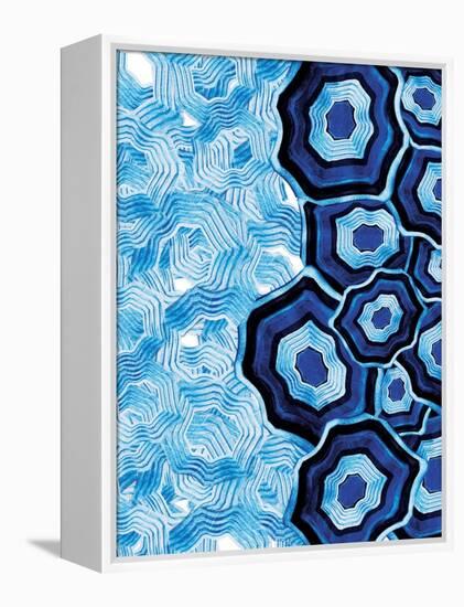 Other Half Of Blue White Agates-Jace Grey-Framed Stretched Canvas