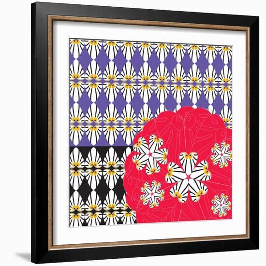 Otis Faces & Flowers-Belen Mena-Framed Giclee Print