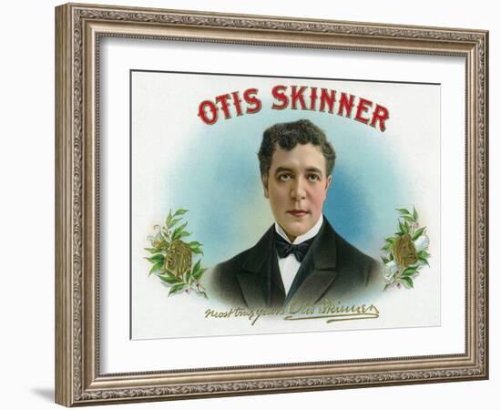 Otis Skinner Brand Cigar Box Label-Lantern Press-Framed Art Print