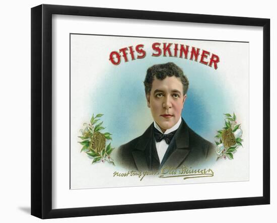 Otis Skinner Brand Cigar Box Label-Lantern Press-Framed Art Print