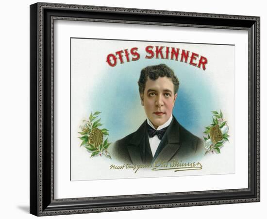 Otis Skinner Brand Cigar Box Label-Lantern Press-Framed Art Print