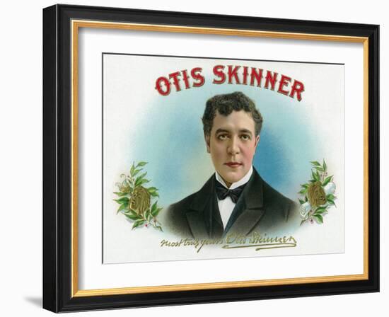 Otis Skinner Brand Cigar Box Label-Lantern Press-Framed Art Print