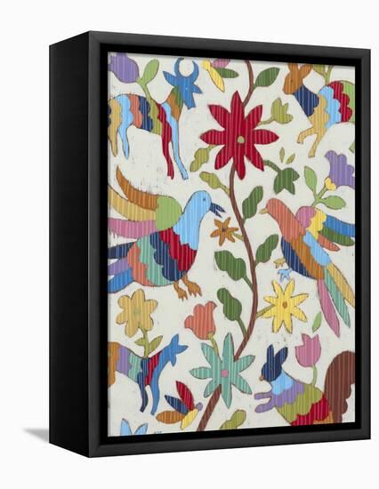 Otomi Embroidery I-Chariklia Zarris-Framed Stretched Canvas