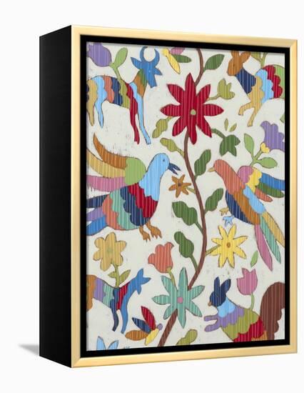 Otomi Embroidery I-Chariklia Zarris-Framed Stretched Canvas