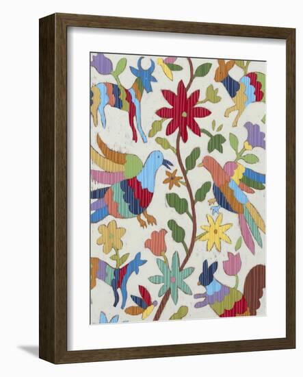 Otomi Embroidery I-Chariklia Zarris-Framed Art Print