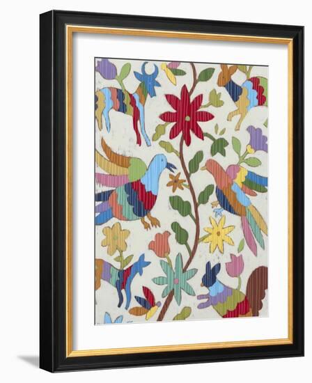 Otomi Embroidery I-Chariklia Zarris-Framed Art Print