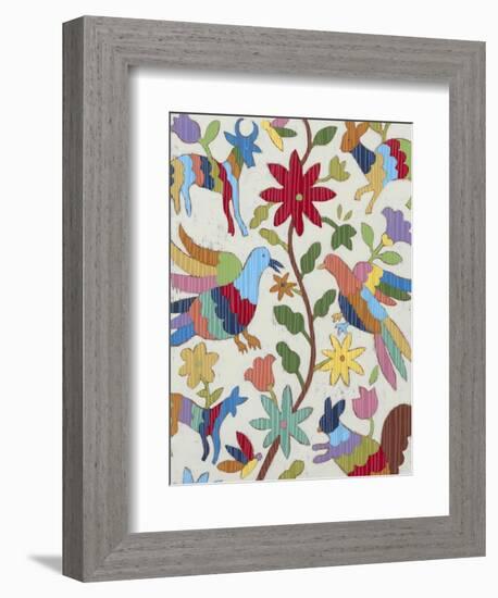 Otomi Embroidery I-Chariklia Zarris-Framed Art Print