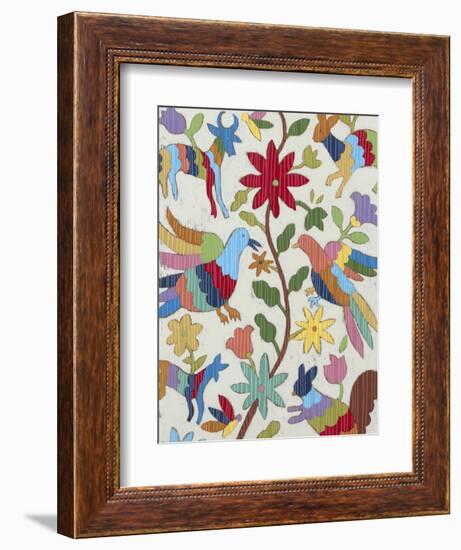 Otomi Embroidery I-Chariklia Zarris-Framed Art Print