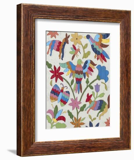 Otomi Embroidery II-Chariklia Zarris-Framed Premium Giclee Print