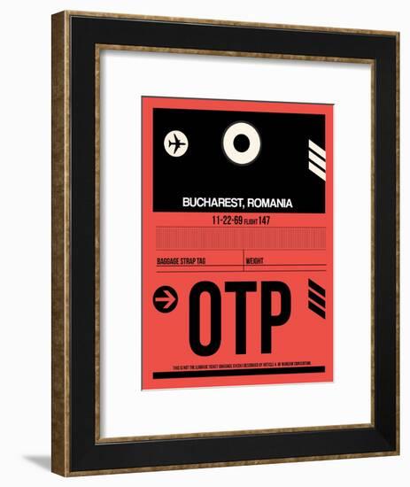 OTP Bucharest Luggage Tag I-NaxArt-Framed Art Print