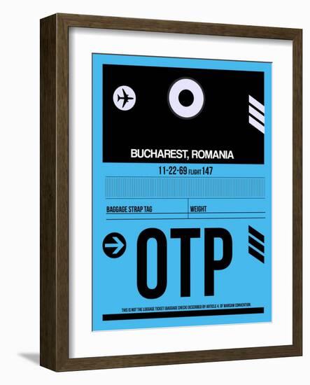 OTP Bucharest Luggage Tag II-NaxArt-Framed Art Print