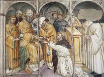 Augustine Returning to Carthage, Scene from Life of Saint Augustine, 1420-1425-Ottaviano Nelli-Framed Giclee Print