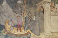 Augustine Being Taken to School by Saint Monica, Scene from Life of Saint Augustine, 1420-1425-Ottaviano Nelli-Framed Giclee Print