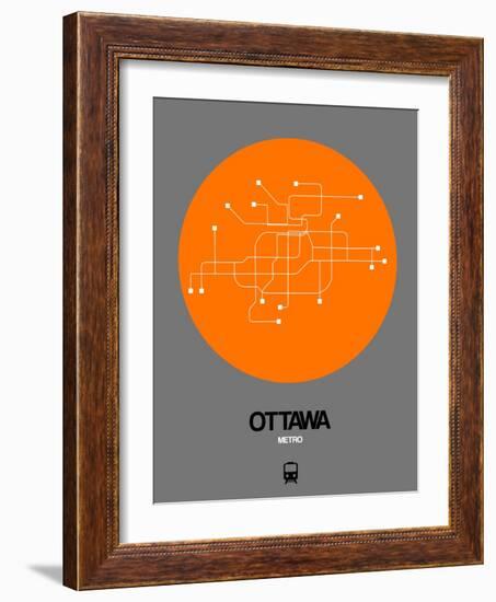 Ottawa Orange Subway Map-NaxArt-Framed Art Print