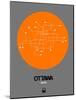 Ottawa Orange Subway Map-NaxArt-Mounted Art Print