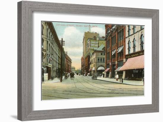 Ottawa Street, Grand Rapids, Michigan-null-Framed Art Print