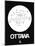 Ottawa White Subway Map-NaxArt-Mounted Art Print