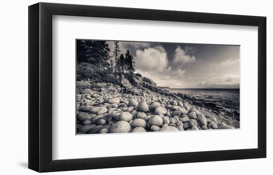 Otter Cliff Coastline-Michael Hudson-Framed Art Print