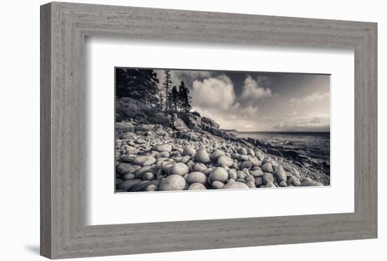 Otter Cliff Coastline-Michael Hudson-Framed Art Print